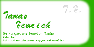 tamas hemrich business card